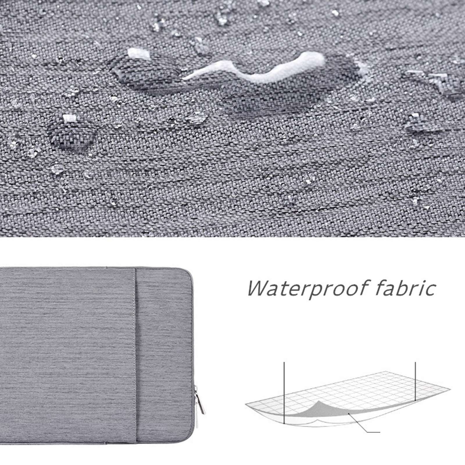 Canvasartisan L28-19 15-inch Laptop Sleeve Business Style Polyester Zipper Notebook Bag (Vertical Type) - Grey Canvasartisan L28-19 15-inch Laptop Sleeve Business Style Polyester Zipper Notebook Bag (Vertical Type) - Grey